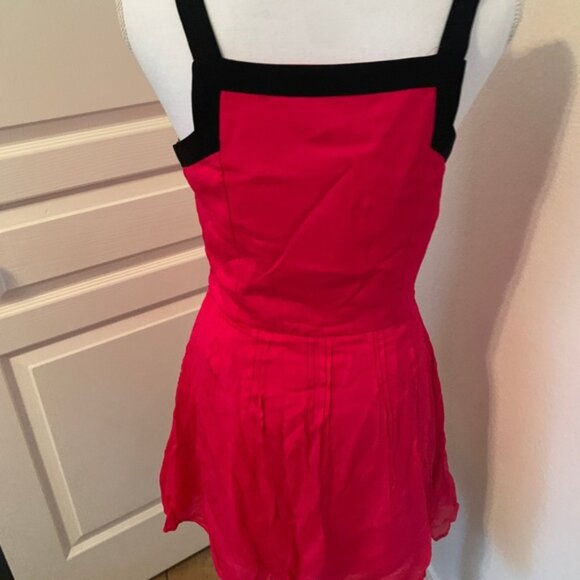 Pink & Black Sleeveless Mini Dress By Greylin With Square Neckline & Back Zipper - Picture 5 of 6